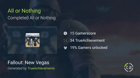 All or Nothing (achievements) .